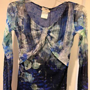 Fuzzi multi color botanical print top - Size 18